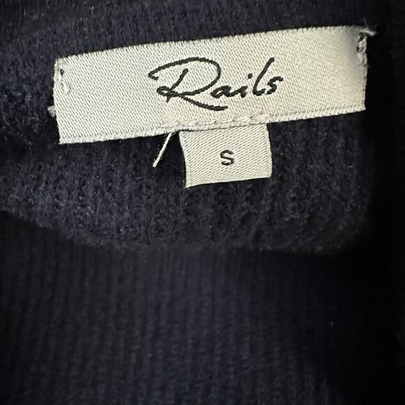 RAILS Harris Camel Navy Stripe Sweater Small‎ Merino Wool Cashmere Blend - Picture 6 of 7